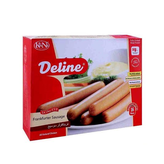 KNS Deline Frankfurter Sausages Chicken Skinless 16 Pcs