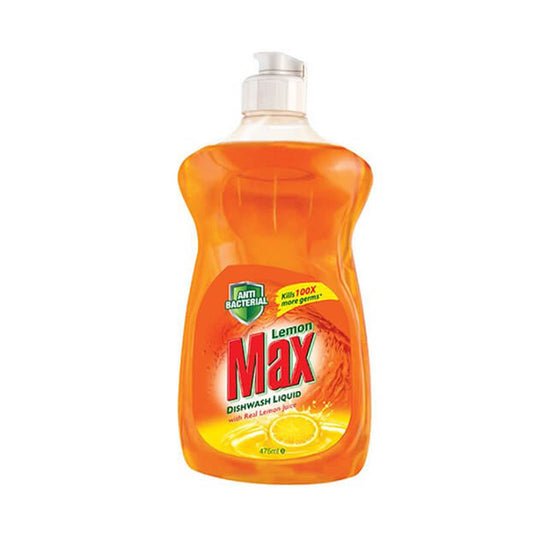 Lemon Max Dishwash Liquid with Real Lemon Juice 475 ml