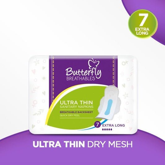 Butterfly Ultra Thin Sanitary Napkin 7 Extra Long Pads