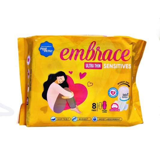 Embrace Ultra Thin Sensitives Extra Long 8 Pads