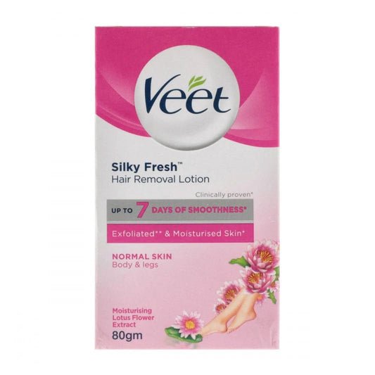 Veet Silky Fresh Hair Removal Lotion Jar Normal Skin 80 gm